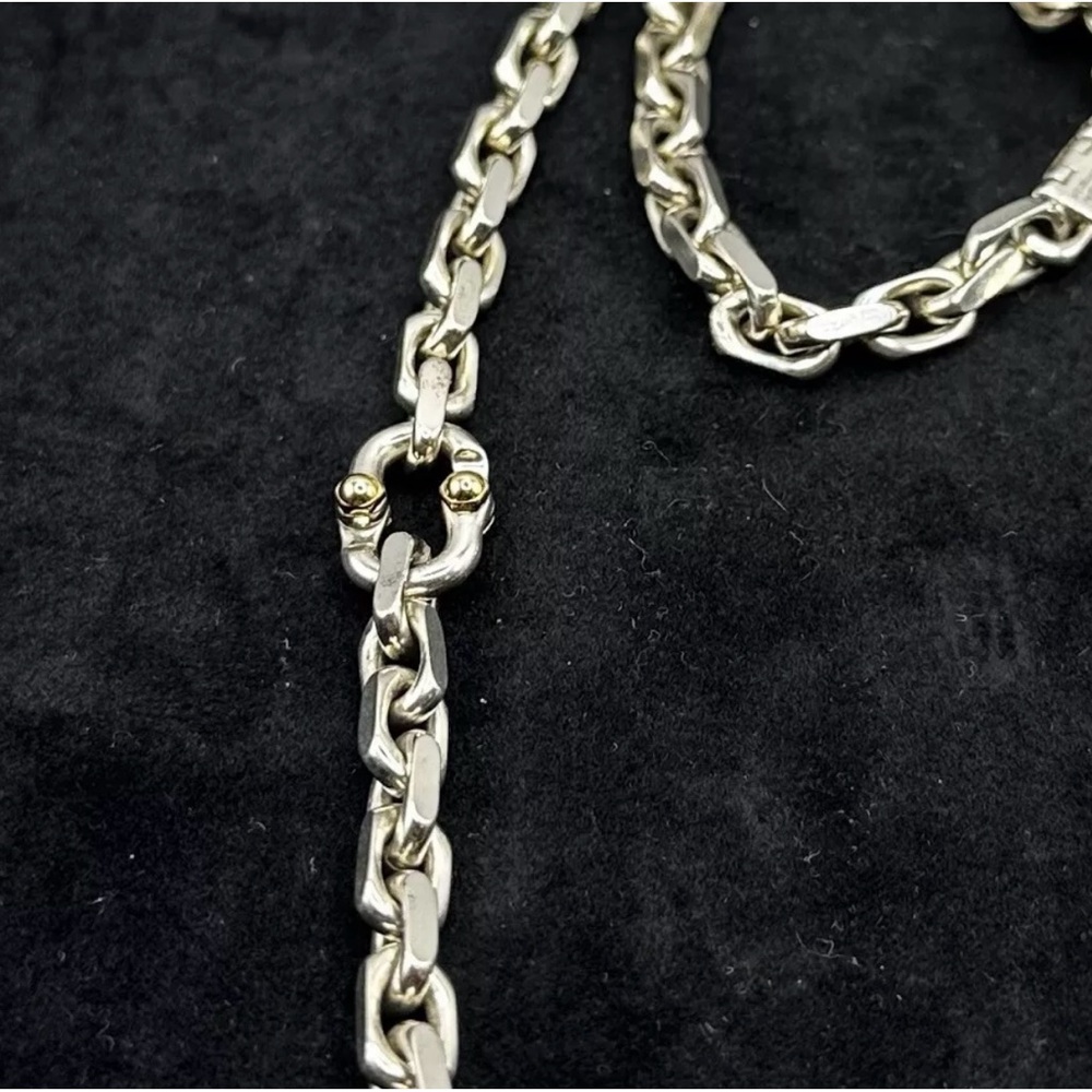 Tiffany & Co. Tiffany 1837 Makers 24 in Necklace 925 Sterling Silver/18k Yellow